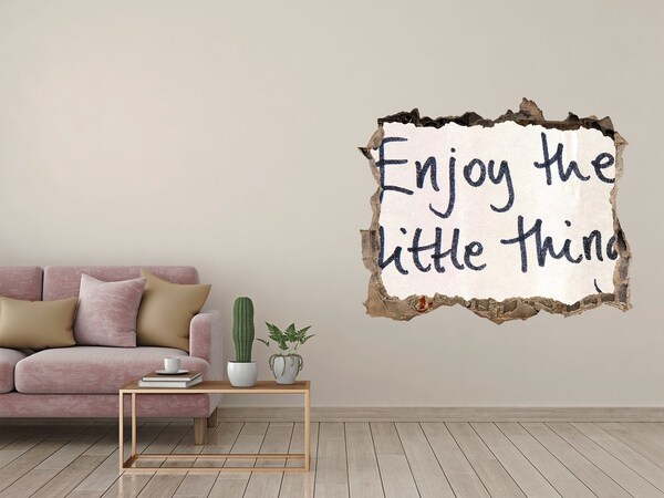 3d-s lyuk vizuális effektusok matrica Egy sérült fal felirattal