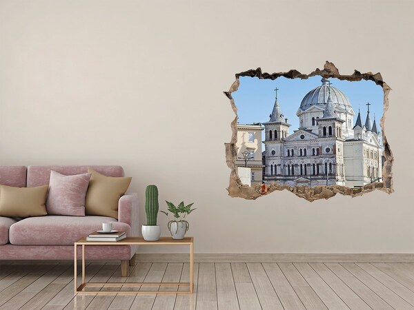 3d-s lyuk vizuális effektusok matrica A történelmi katedrális a városban