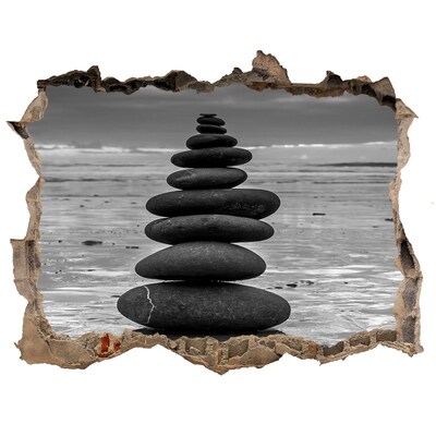 3d-s lyuk vizuális effektusok matrica Kőtornyok a tengerparton