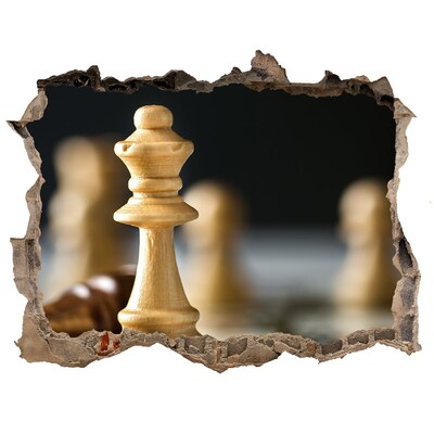 3d-s lyuk vizuális effektusok matrica Sakkjáték egy lyukon keresztül a falban