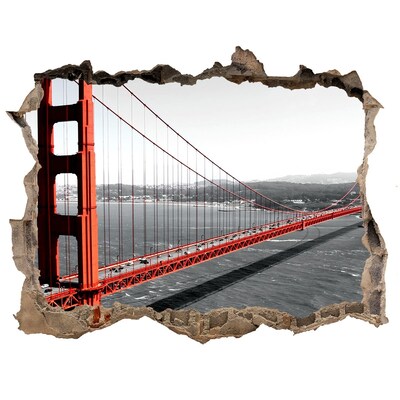 3d-s lyuk vizuális effektusok matrica Golden Gate híd San Franciscóban