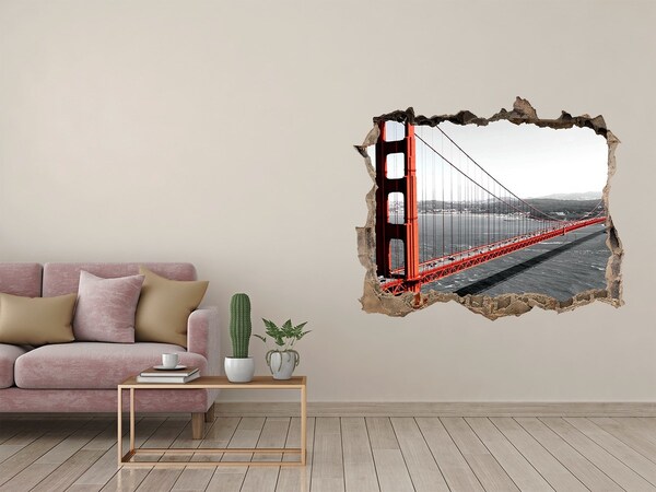 3d-s lyuk vizuális effektusok matrica Golden Gate híd San Franciscóban