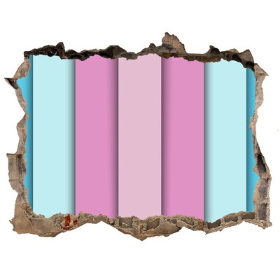 3d-s lyuk vizuális effektusok matrica Egy színes fal romokban