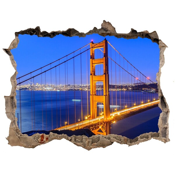 3d-s lyuk vizuális effektusok matrica Golden Gate San Franciscóban