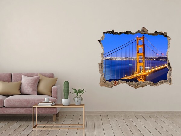 3d-s lyuk vizuális effektusok matrica Golden Gate San Franciscóban