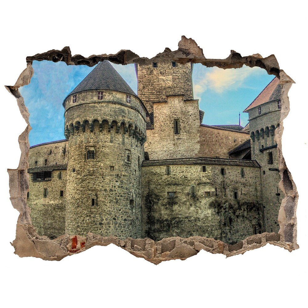 3d-s lyuk vizuális effektusok matrica Castle svájcban