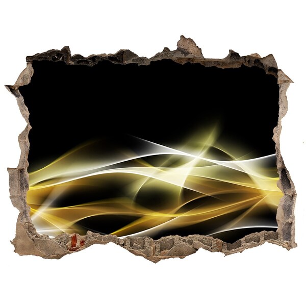 3d-s lyuk vizuális effektusok matrica Az arany repedés a falon