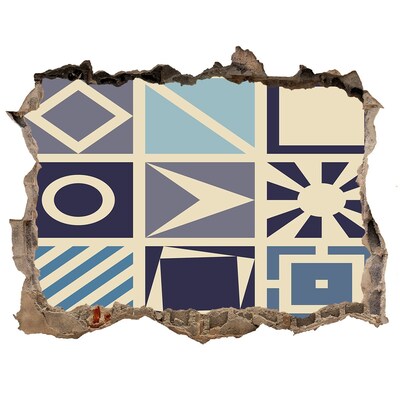 3d-s lyuk vizuális effektusok matrica Geometria a falon