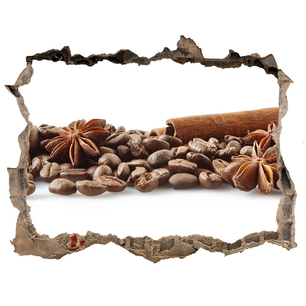 3d-s lyuk vizuális effektusok matrica Kávébab fahéj