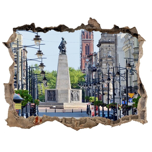 3d-s lyuk vizuális effektusok matrica Utca egy emlékművel
