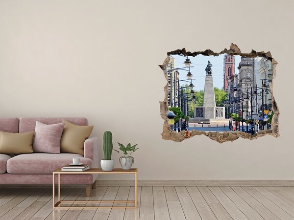 3d-s lyuk vizuális effektusok matrica Utca egy emlékművel