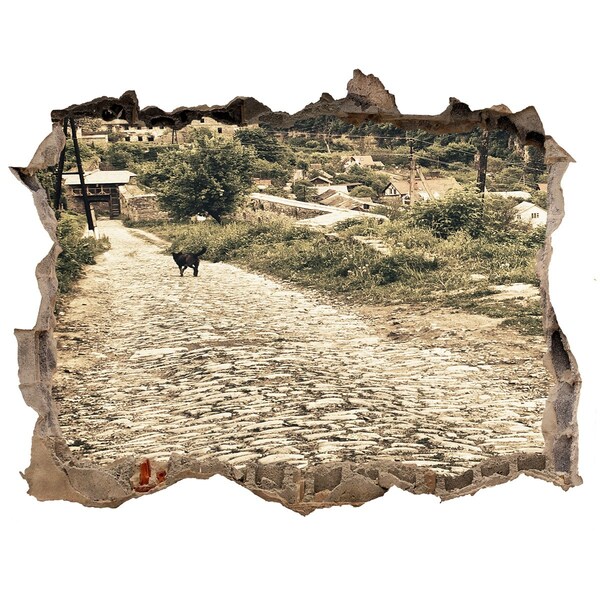 3d-s lyuk vizuális effektusok matrica Egy bájos vidéki út