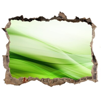 3d-s lyuk vizuális effektusok matrica Zöld hullámok háttér