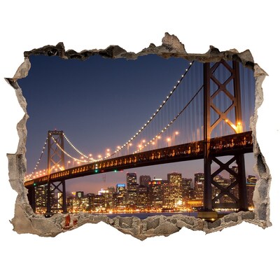 3d-s lyuk vizuális effektusok matrica Bridge san francisco