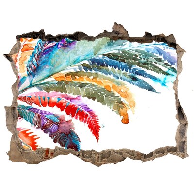 3d-s lyuk vizuális effektusok matrica Egy trópusi oázis betonban