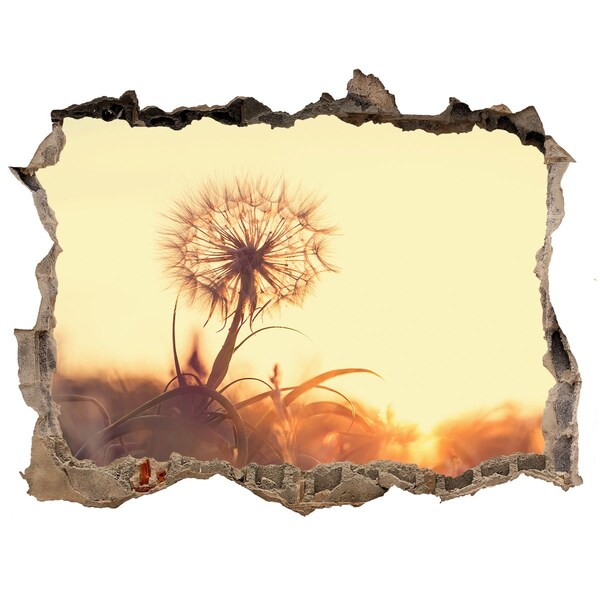 3d-s lyuk vizuális effektusok matrica Egy virág a nap sugaraiban