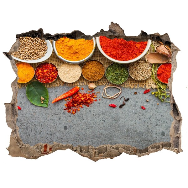 3d-s lyuk vizuális effektusok matrica Egy fűszerekkel teli konyha