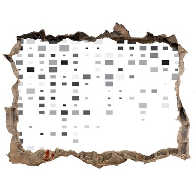 3d-s lyuk vizuális effektusok matrica Romos fal digitális mintával