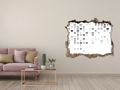 3d-s lyuk vizuális effektusok matrica Romos fal digitális mintával