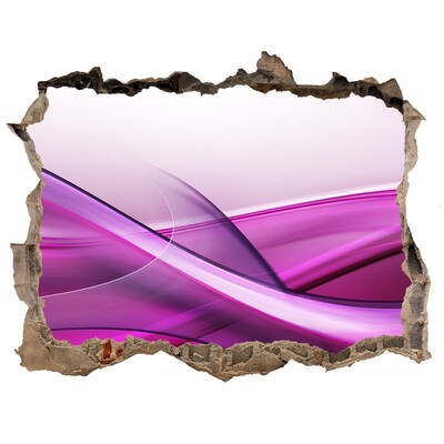 3d lyuk fal dekoráció Egy lila árnyalatú hullám