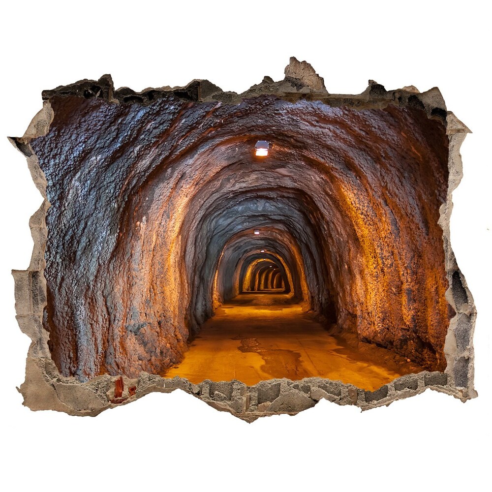 3d lyuk fal dekoráció Földalatti alagútban