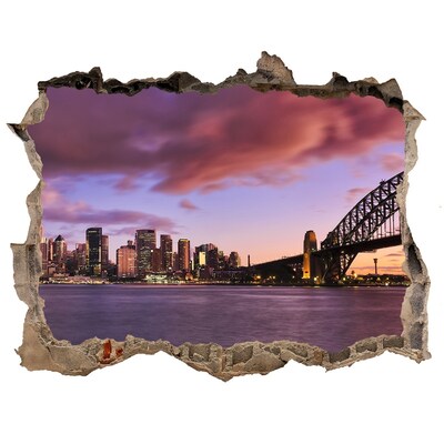 3d lyuk fal dekoráció Sydney látképe