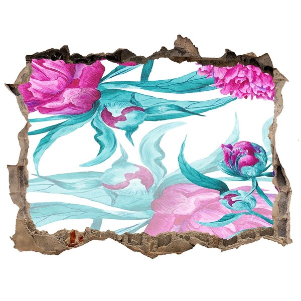 3d lyuk fal dekoráció Virágoskert a fal mögött