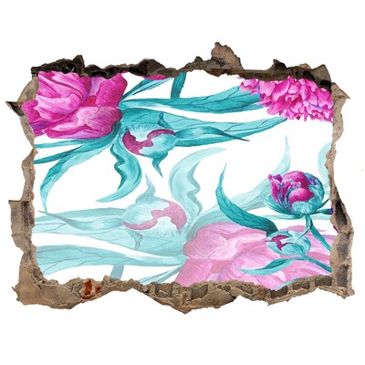 3d lyuk fal dekoráció Virágoskert a fal mögött