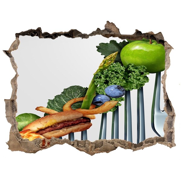 3d lyuk fal dekoráció A kulináris világ a falak mögött