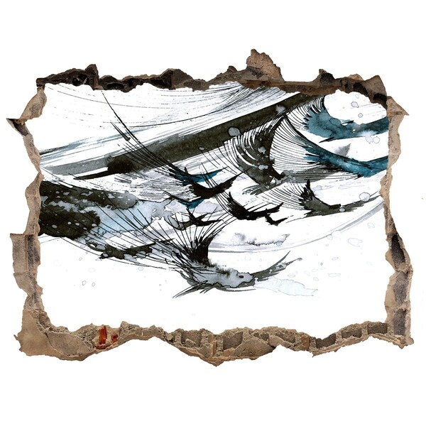 3d lyuk fal dekoráció Modern absztrakció egy lyukban