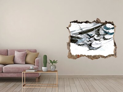 3d lyuk fal dekoráció Modern absztrakció egy lyukban