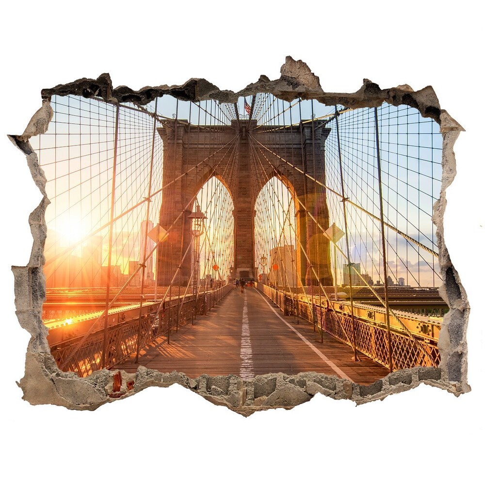 3d lyuk fal dekoráció Brooklyn híd