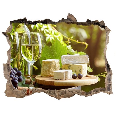 3d lyuk fal dekoráció Sajtos élvezetek a napon