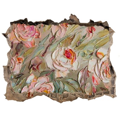 3d lyuk fal dekoráció Virágoskert egy romos falban