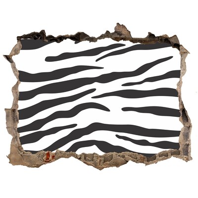 3d lyuk fal dekoráció Zebra a falban