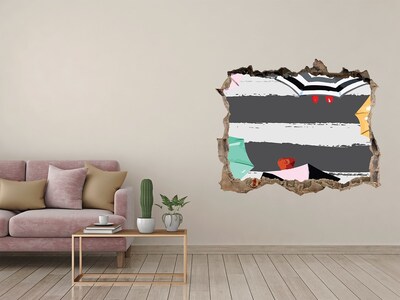 3d lyuk fal dekoráció Titokzatos strand napernyőkkel