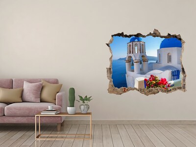 3d lyuk fal dekoráció Santorini, görögország
