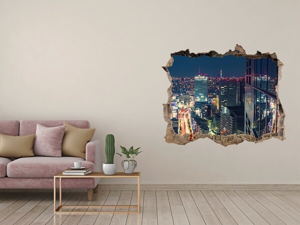 3d lyuk fal dekoráció Tokió, japán