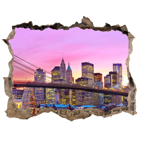 3d lyuk fal dekoráció Manhattan new york city