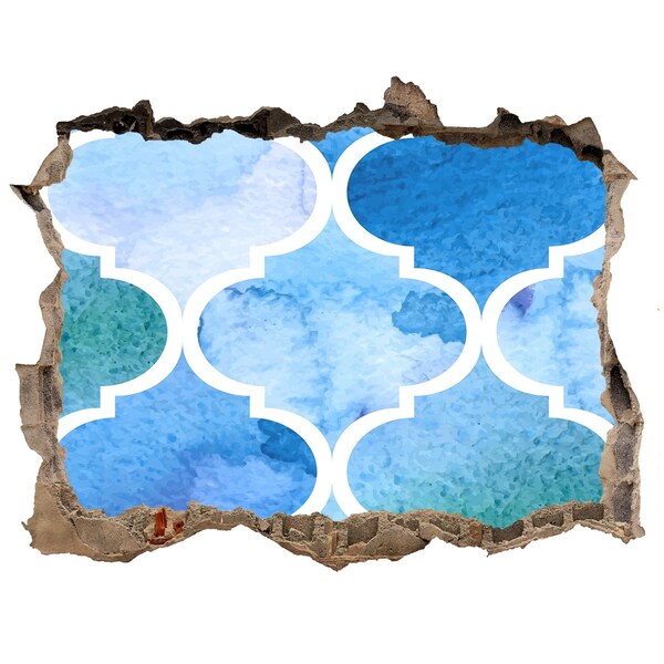 3d lyuk fal dekoráció Tengeri mozaik egy fali lyukban