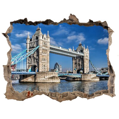 3d lyuk fal dekoráció Tower Bridge Londonban