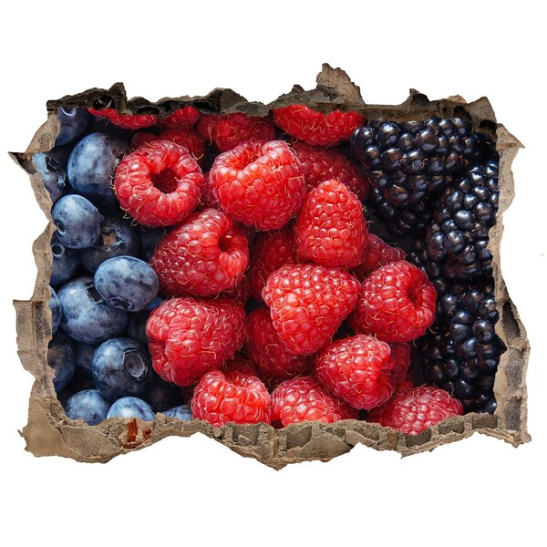 3d lyuk fal dekoráció Gyümölcsparadicsom a falban