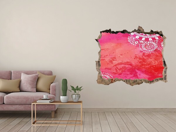 3d lyuk fal dekoráció Színes lyuk a falban