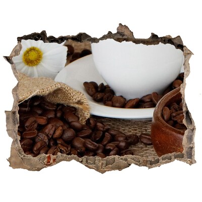 3d lyuk fal dekoráció Kávézás otthonod kényelmében