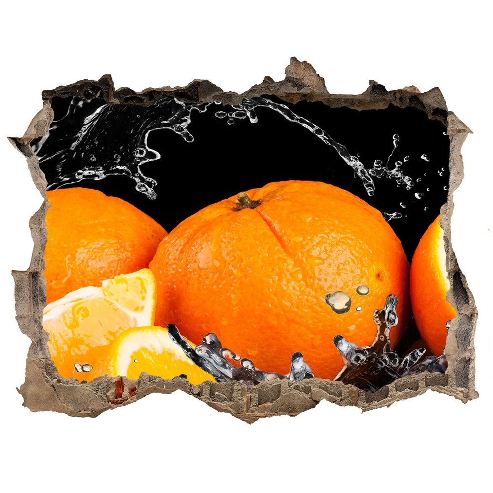 3d lyuk fal dekoráció Narancs és víz