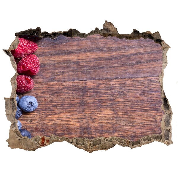 3d lyuk fal dekoráció Gyümölcsparadicsom egy romos falban