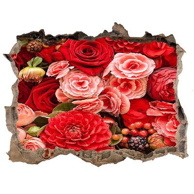 3d lyuk fal dekoráció Virágrobbanás a betonban