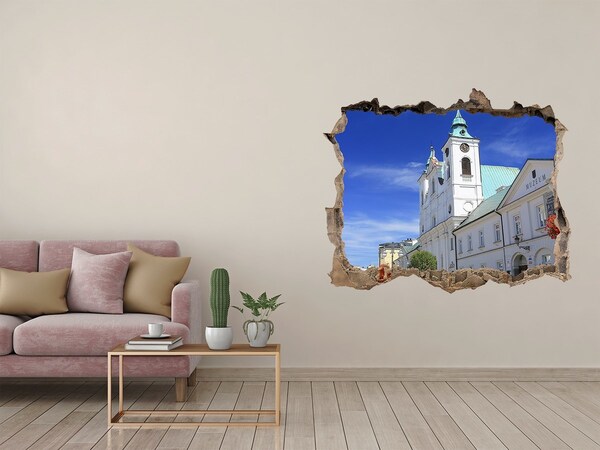 3d lyuk fal dekoráció Történelmi templom a városban