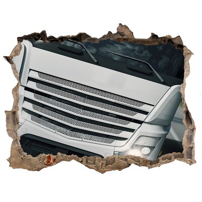 3d lyuk fal dekoráció Romos fal egy teherautóval