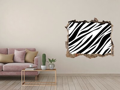 3d lyuk fal dekoráció Zebra háttér
